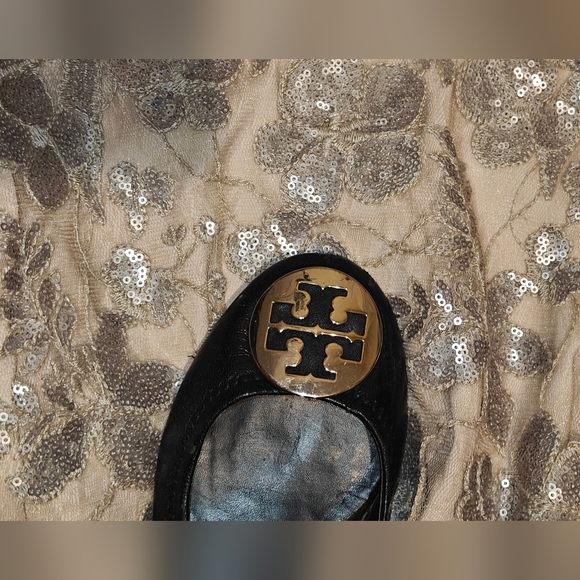 Badgley Mischka Belle Sequin Bell Sleeve Formal Mini Dress 12 Bridal Gown Gold - Picture 15 of 16